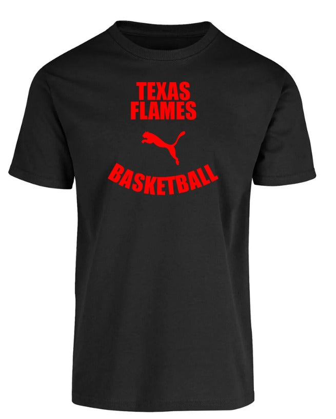 Texas Flames Basketball- Short sleeve t-shirt